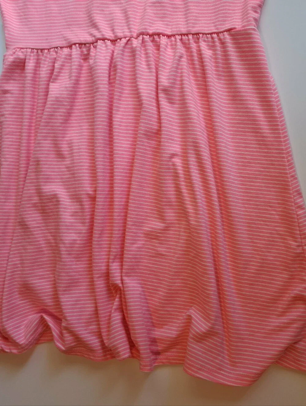 btween Girls' Pink Striped Cold-Shoulder Dress
